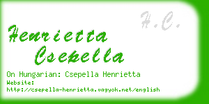 henrietta csepella business card
